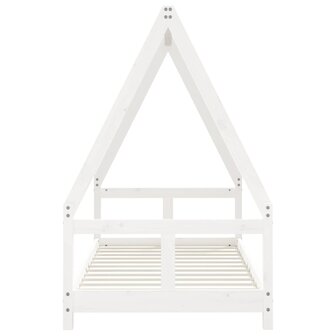 Kinderbedframe 80x160 cm massief grenenhout wit 4