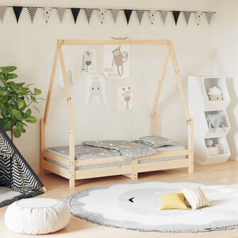 Kinderbedframe 70x140 cm massief grenenhout 1