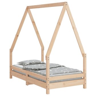 Kinderbedframe 70x140 cm massief grenenhout 2