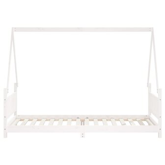Kinderbedframe 90x200 cm massief grenenhout wit 4