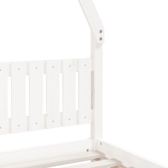 Kinderbedframe 90x200 cm massief grenenhout wit 7
