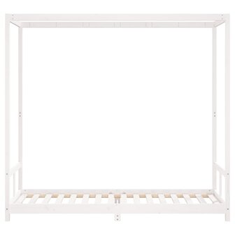 Kinderbedframe 80x200 cm massief grenenhout wit 4