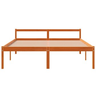 Seniorenbed massief grenenhout wasbruin 150x200 cm 4