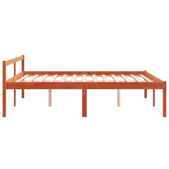 Seniorenbed massief grenenhout wasbruin 150x200 cm 5