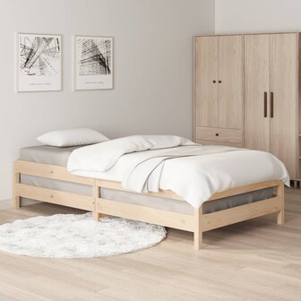 Bed stapelbaar 90x190 cm massief grenenhout 4