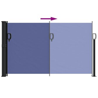 Windscherm uittrekbaar 117x300 cm blauw 5