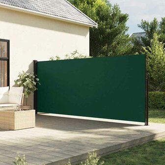 Tuinscherm intrekbaar 170x300 cm donkergroen 1
