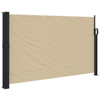 Windscherm uittrekbaar 120x600 cm beige 2
