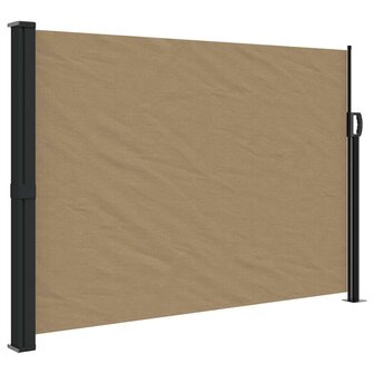 Windscherm uittrekbaar 140x600 cm taupe 2