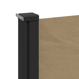 Windscherm uittrekbaar 140x600 cm taupe 7