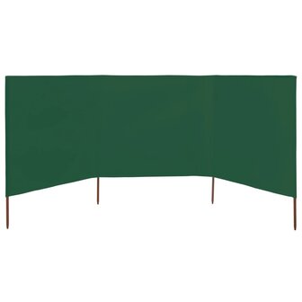 Windscherm 3-panelen 400x80 cm stof groen 3