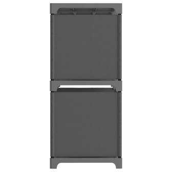 Kast met 4 vakken 69x30x72,5 cm stof grijs 3