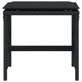Tuinkrukken 4 st met kussens 41x41x36 cm poly rattan zwart 5