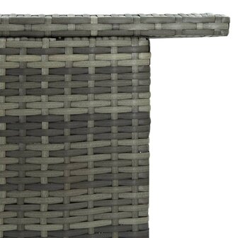 Tuinbartafel 120x55x110 cm poly rattan grijs 6