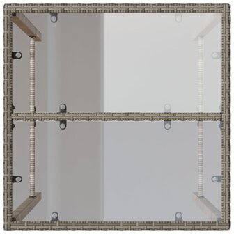 Tuinbartafel 70x70x110 cm poly rattan grijs 8