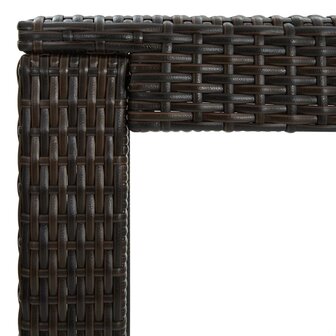 Tuinbartafel 60,5x60,5x110,5 cm poly rattan bruin 4