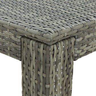 Tuinbartafel 60,5x60,5x110,5 cm poly rattan grijs 4