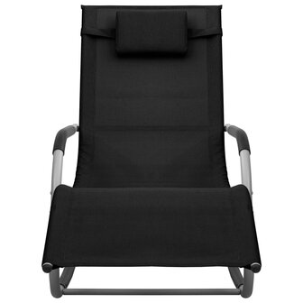 Ligbed textileen zwart en grijs 2