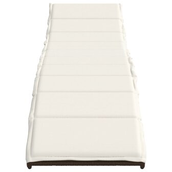 Ligbed met kussen 55x199x50 cm poly rattan bruin 4