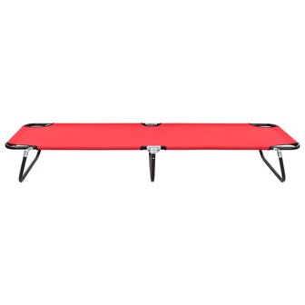 Ligbed inklapbaar staal rood 2