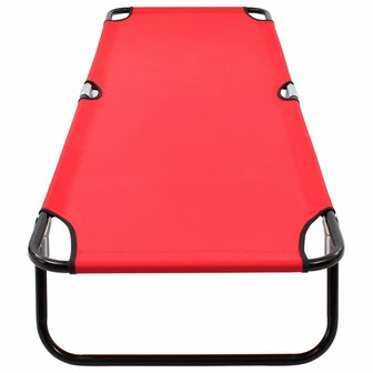Ligbed inklapbaar staal rood 5