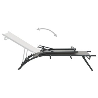 Ligbedden 2 st textileen en staal 4