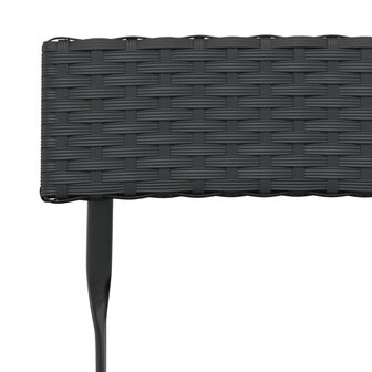 Bistrostoelen 4 st inklapbaar poly rattan en staal zwart 8