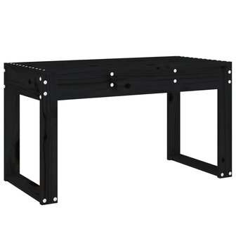 Tuinbank 80x38x45 cm massief grenenhout zwart 2