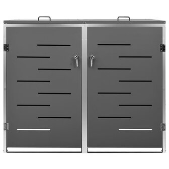 Containerberging dubbel 138x77,5x112,5 cm roestvrij staal 3