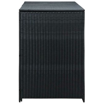 Containerberging dubbel 148x80x111 cm poly rattan zwart  5