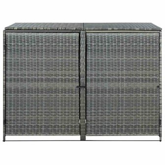 Containerberging dubbel 148x77x111 cm poly rattan antraciet   4