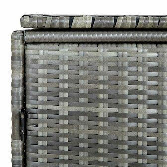 Containerberging dubbel 148x77x111 cm poly rattan antraciet   8