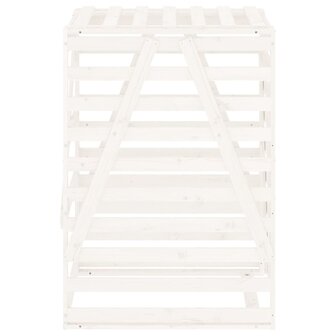 Containerberging 84x90x128,5 cm massief grenenhout wit 7