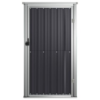 Tuinschuur 88x89x161 cm gegalvaniseerd staal antracietkleurig 3