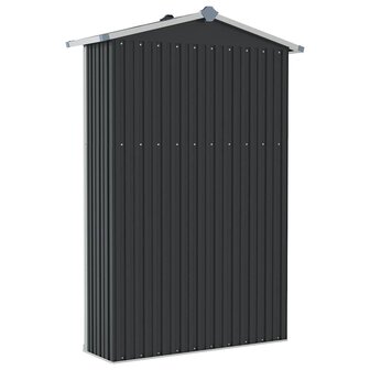 Tuinschuur 116x45x175 cm gegalvaniseerd staal grijs 6