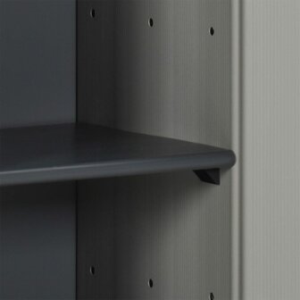 Tuinkast met 1 schap 35x40x85 cm grijs en zwart 7