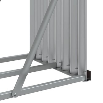 Haardhoutopslag 234x45x100 cm gegalvaniseerd staal lichtgrijs 8