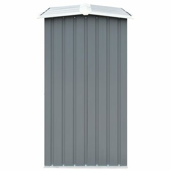 Haardhoutschuur 172x91x154 cm gegalvaniseerd staal grijs 4