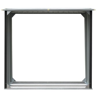 Haardhoutschuur 172x91x154 cm gegalvaniseerd staal antraciet 3