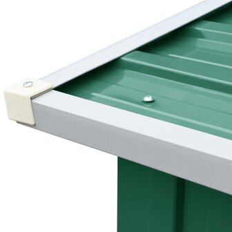 Haardhoutschuur 330x92x153 cm gegalvaniseerd staal groen 5