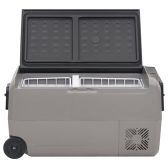 Koelbox met wielen en handvat 36 L polypropeen zwart en grijs 6