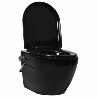 Hangend toilet randloos met verborgen stortbak keramiek wit  2