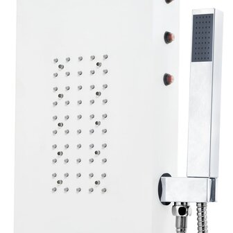 Douchepaneel 20x44x130 cm aluminium wit 8
