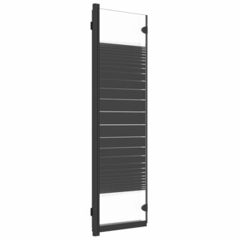 Douchewand inklapbaar 3 panelen 130x130 cm ESG zwart 5