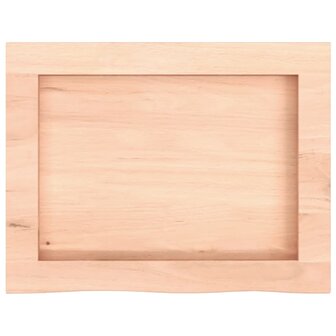 Wastafelblad 40x30x(2-4) cm onbehandeld massief hout 4
