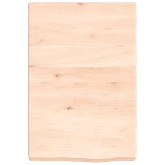 Wastafelblad 40x60x(2-6) cm onbehandeld massief hout 3