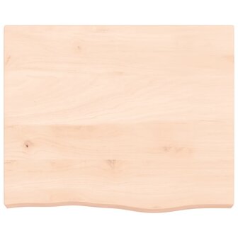 Wastafelblad 60x60x(2-6) cm onbehandeld massief hout 3