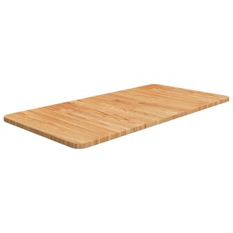 Wastafelblad 80x40x1,5cm behandeld massief hout lichtbruin 1