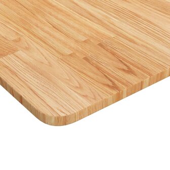 Wastafelblad 80x40x1,5cm behandeld massief hout lichtbruin 3