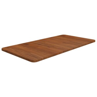 Wastafelblad 80x40x1,5 cm behandeld massief hout donkerbruin 1